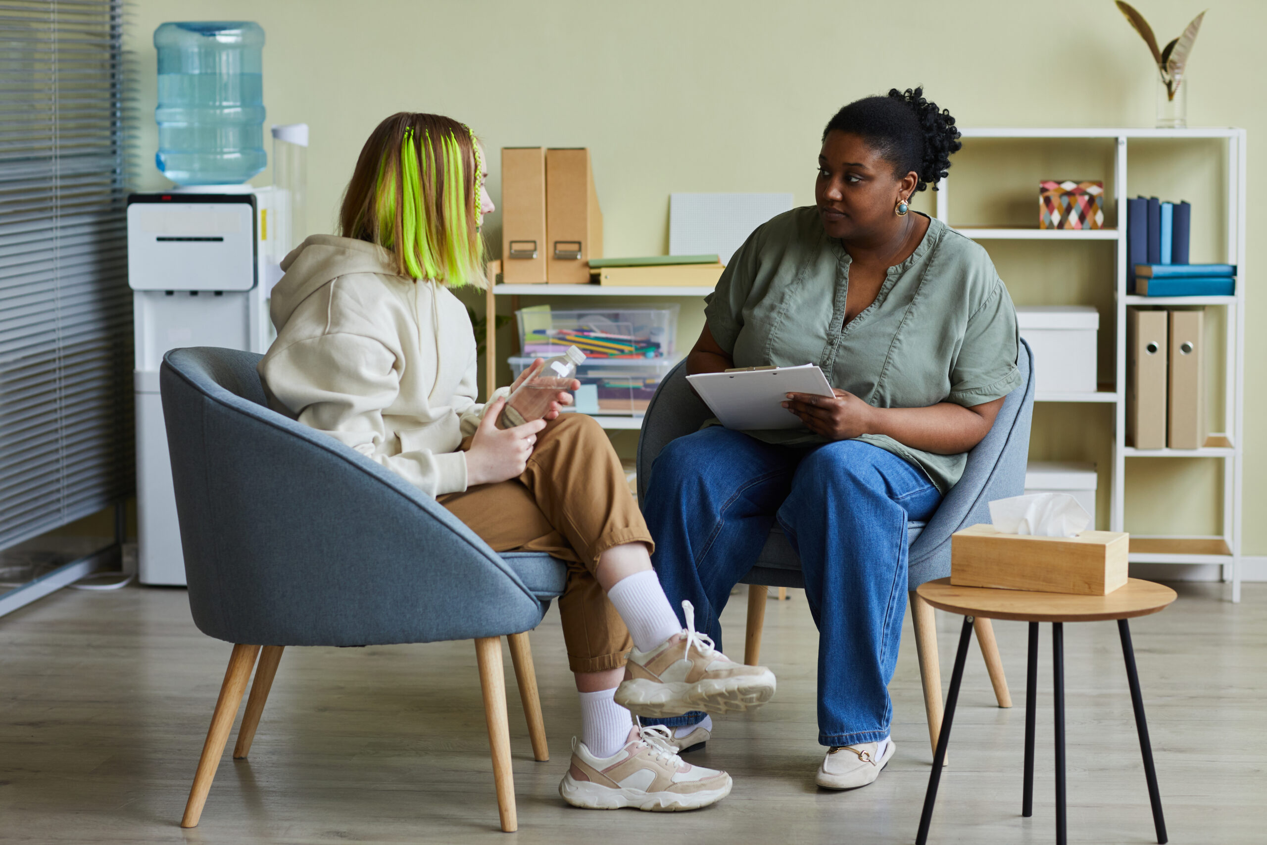 inside office of children's home recruitment agency providing health and social care training